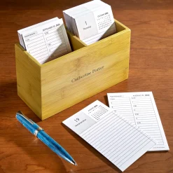Levenger Desk Pad & Card Planners|Premium Index Cards*2026 3 x 5 Daily Calendar Cards