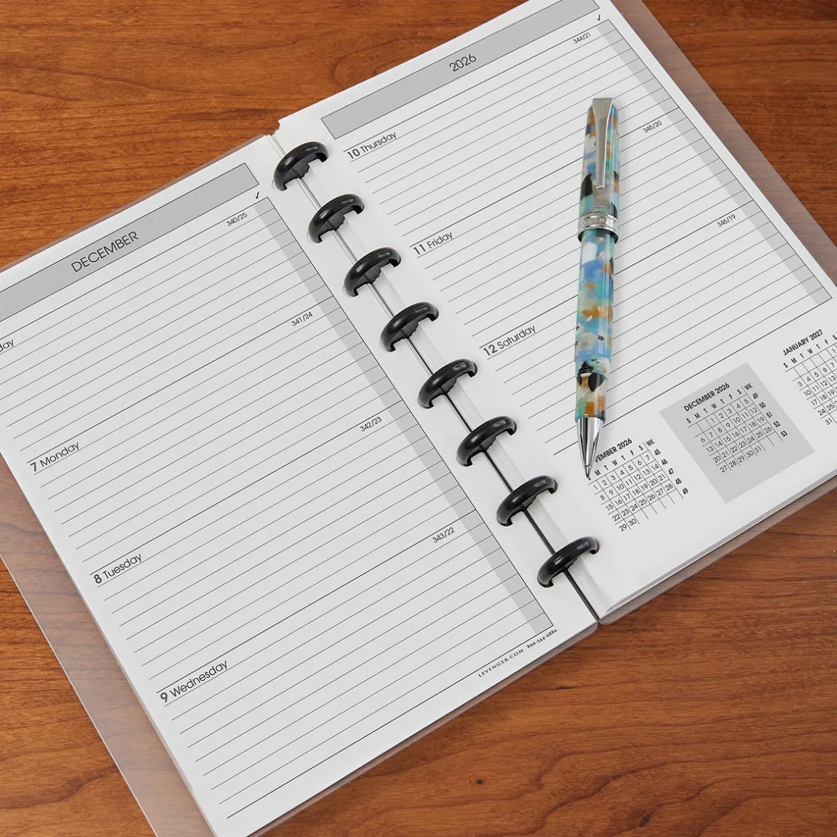 Levenger Junior Refills|Letter Refills*2026 Circa Sunday Start Weekly Agenda Refill, Horizontal