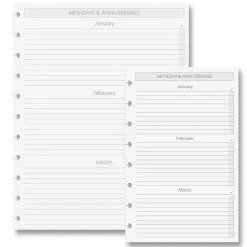 Levenger Junior Refills|Letter Refills*2026 Circa Sunday Start Weekly Agenda Refill, Vertical