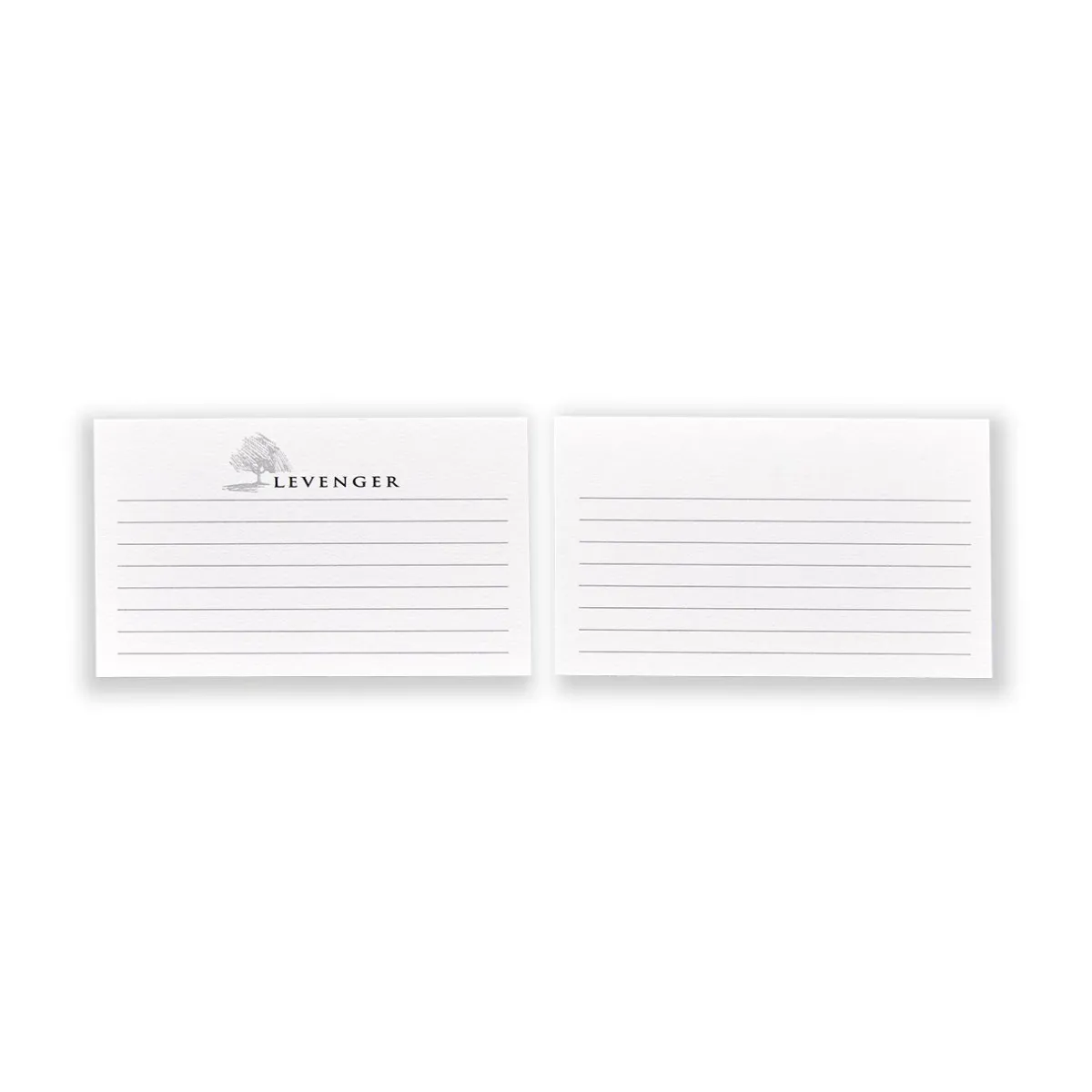 Levenger Premium Index Cards|Premium Personalized Index Cards*500 Corporate Wallet Cards, Horizontal Ruled