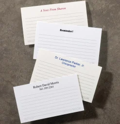 Levenger Premium Index Cards|Premium Personalized Index Cards*500 Personalized Wallet Cards, Horizontal Ruled