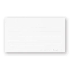 Levenger Premium Index Cards|Premium Personalized Index Cards*500 Personalized Wallet Cards, Horizontal Ruled