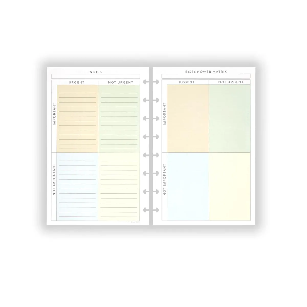 Levenger Junior Refills|Letter Refills*Circa Eisenhower Priorities Matrix Refill (300 sheets)