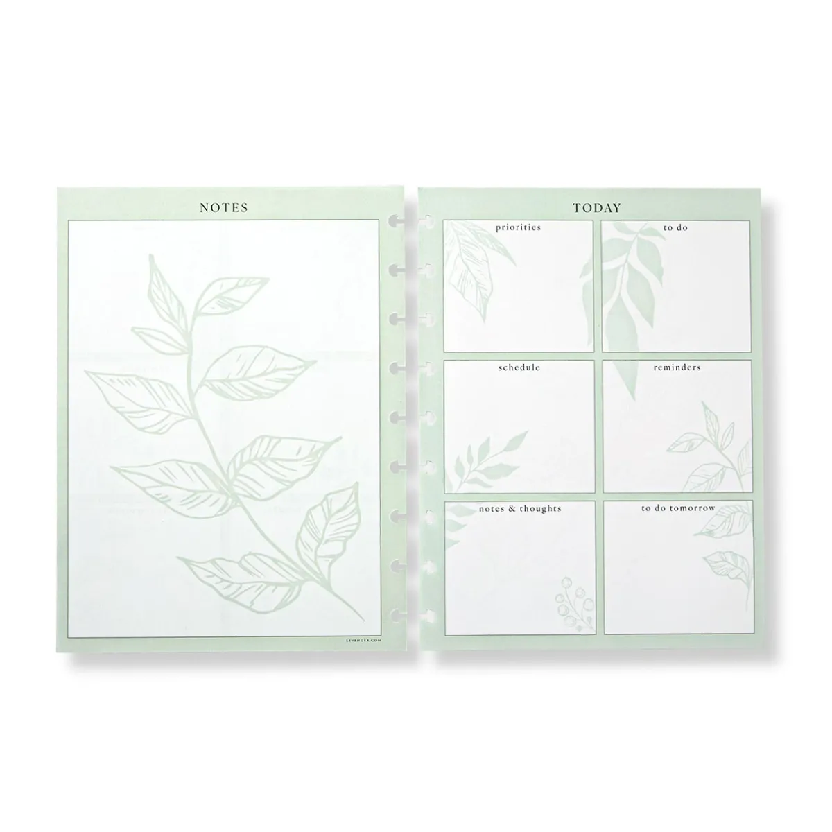 Levenger Midway Refills*Circa Greenleaves Daily Planner Discbound Refill (50 sheets)
