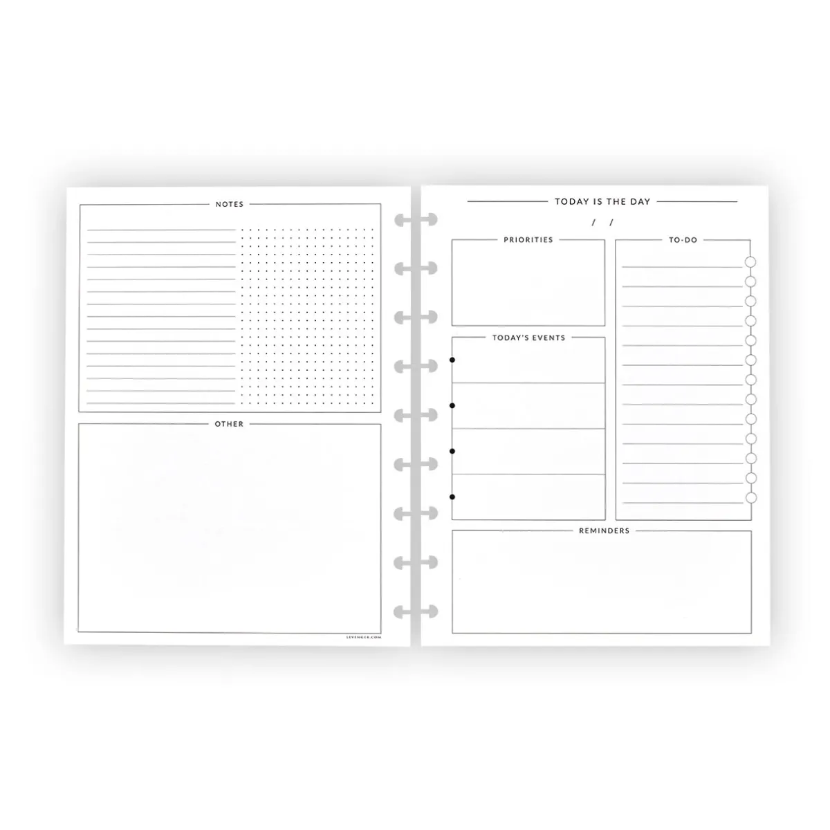 Levenger Midway Refills*Circa Midway Today's The Day Refill (100 sheets)