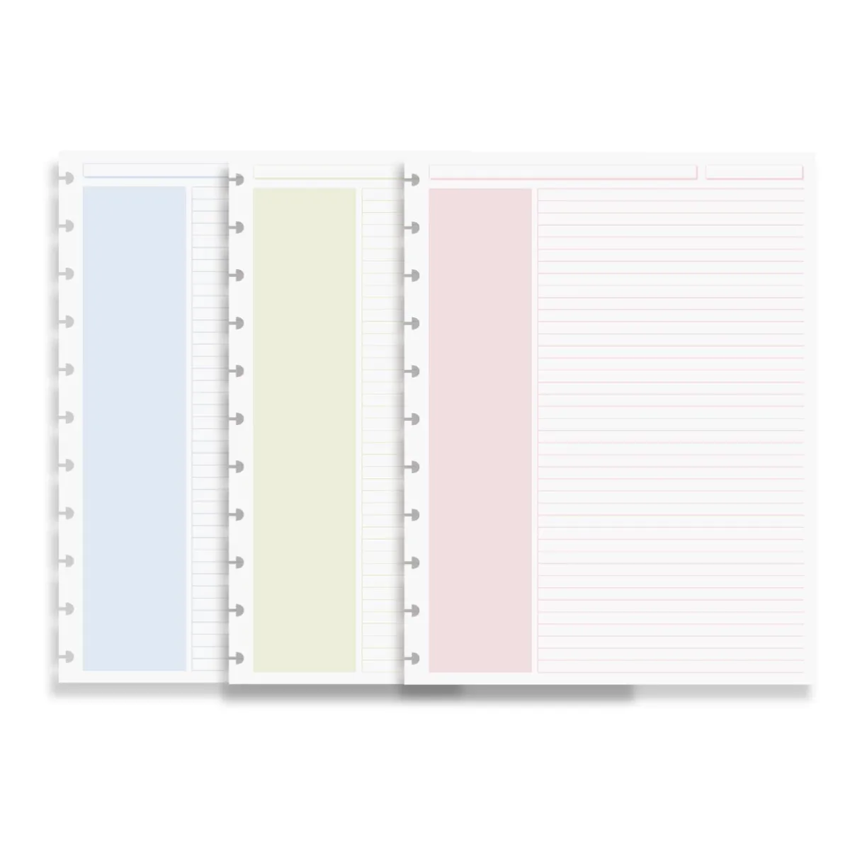 Levenger Junior Refills|Letter Refills*Circa Shaded Annotation Ruled Discbound Refill (100 sheets)
