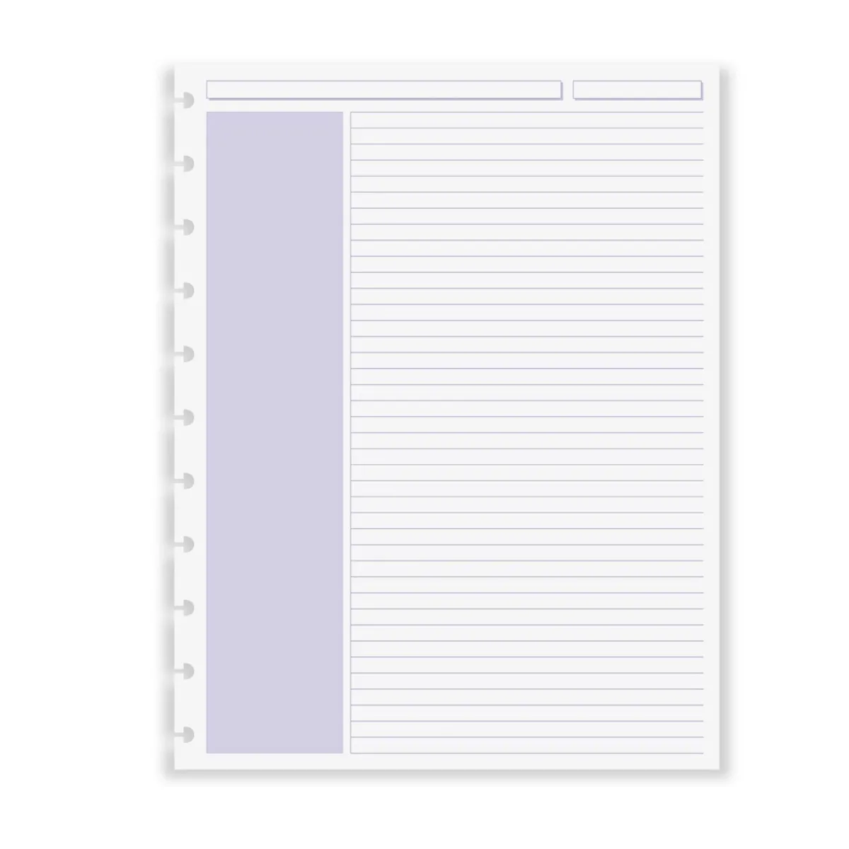 Levenger Junior Refills|Letter Refills*Circa Shaded Annotation Ruled Discbound Refill (100 sheets)
