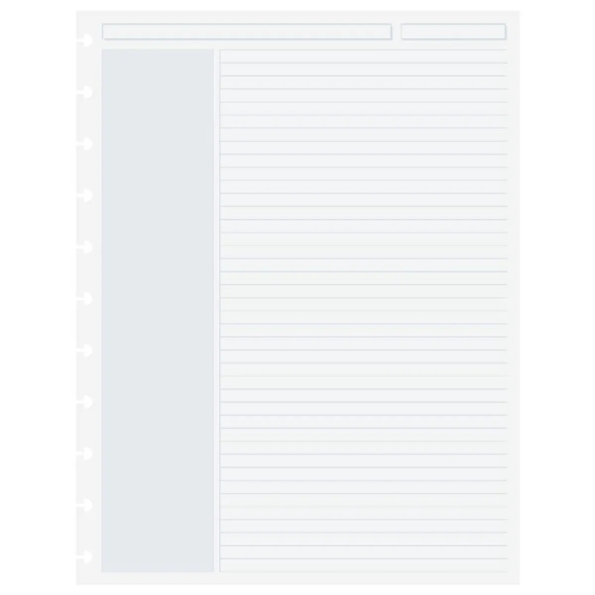 Levenger Junior Refills|Letter Refills*Circa Shaded Annotation Ruled Discbound Refill (100 sheets)