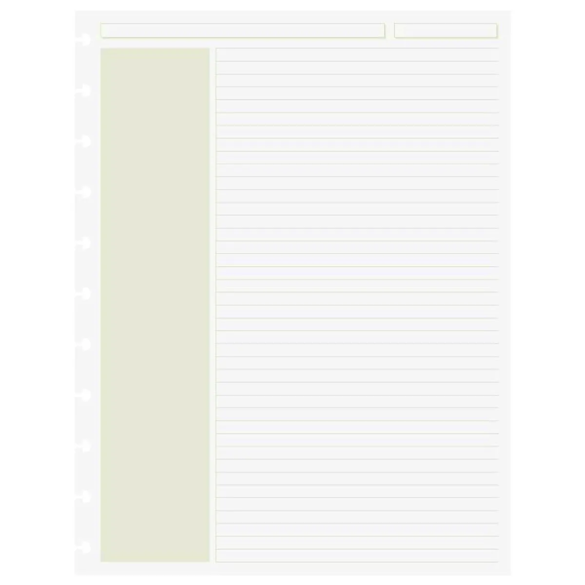 Levenger Junior Refills|Letter Refills*Circa Shaded Annotation Ruled Discbound Refill (100 sheets)