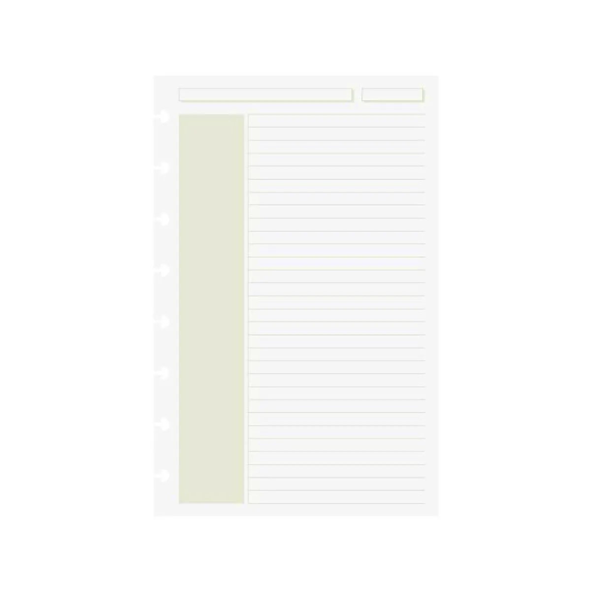 Levenger Junior Refills|Letter Refills*Circa Shaded Annotation Ruled Discbound Refill (100 sheets)