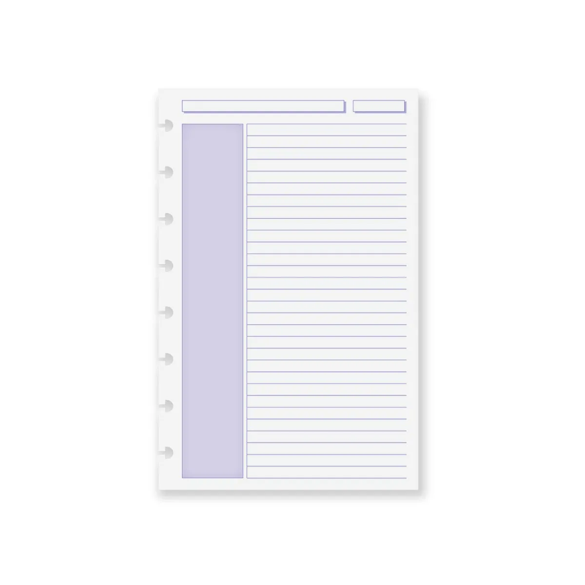 Levenger Junior Refills|Letter Refills*Circa Shaded Annotation Ruled Discbound Refill (100 sheets)
