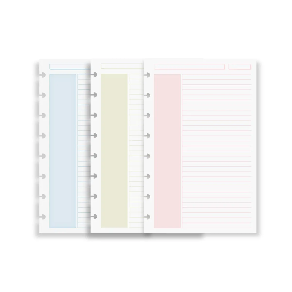 Levenger Junior Refills|Letter Refills*Circa Shaded Annotation Ruled Discbound Refill (100 sheets)