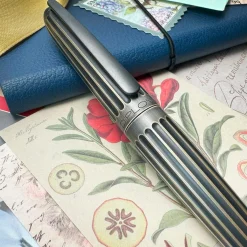 Levenger Fountain Pens|Diplomat*Diplomat Aero Stripes Oxyd Brass Fountain Pen