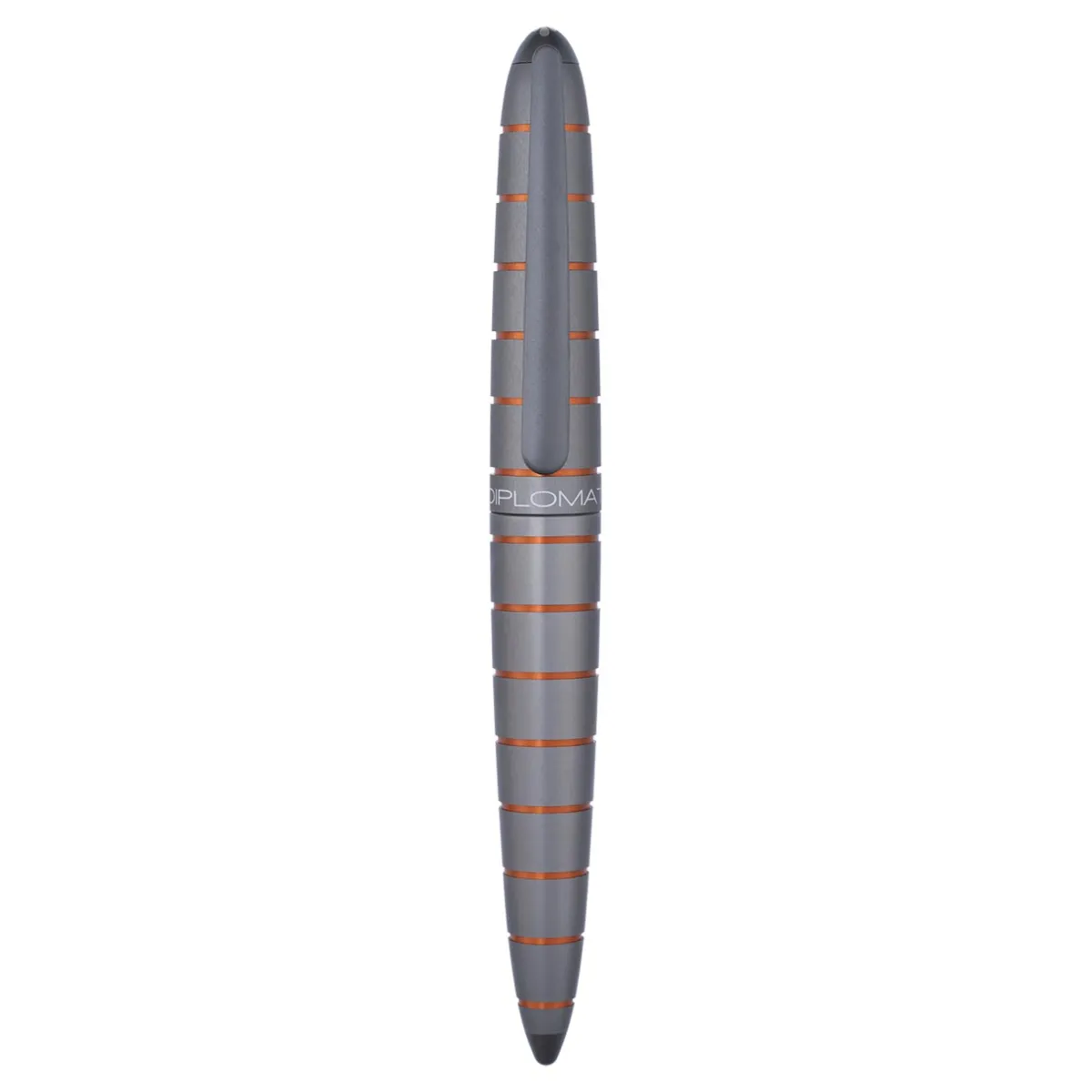 Levenger Fountain Pens|Diplomat*Diplomat Elox Grey Ring Fountain Pen