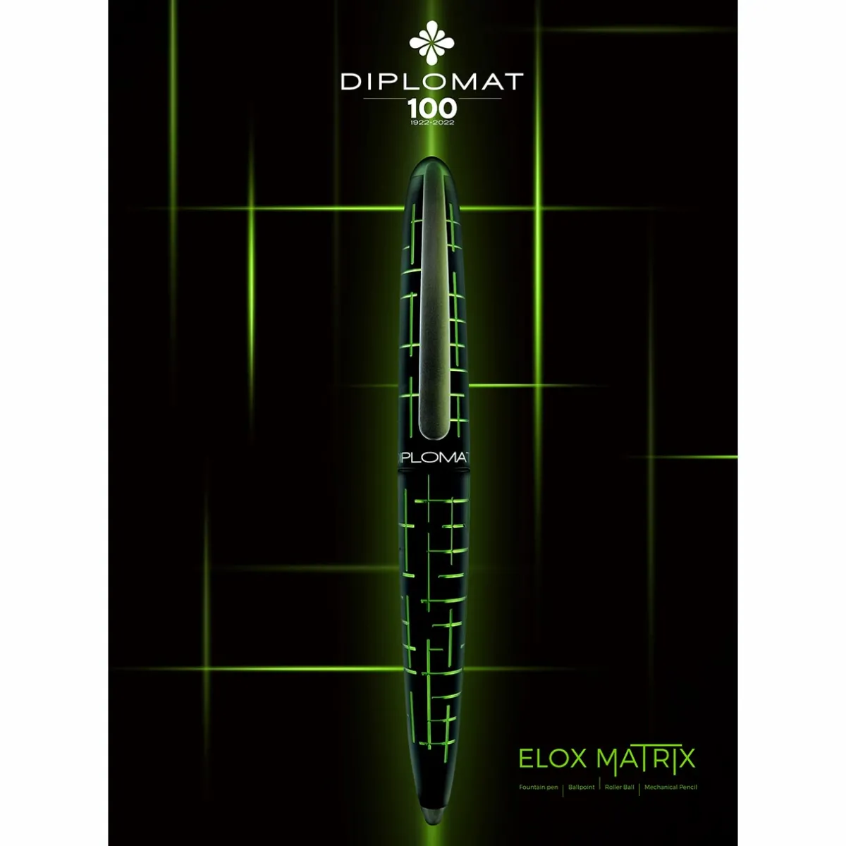 Levenger Fountain Pens|Diplomat*Diplomat Elox Matrix Fountain Pen