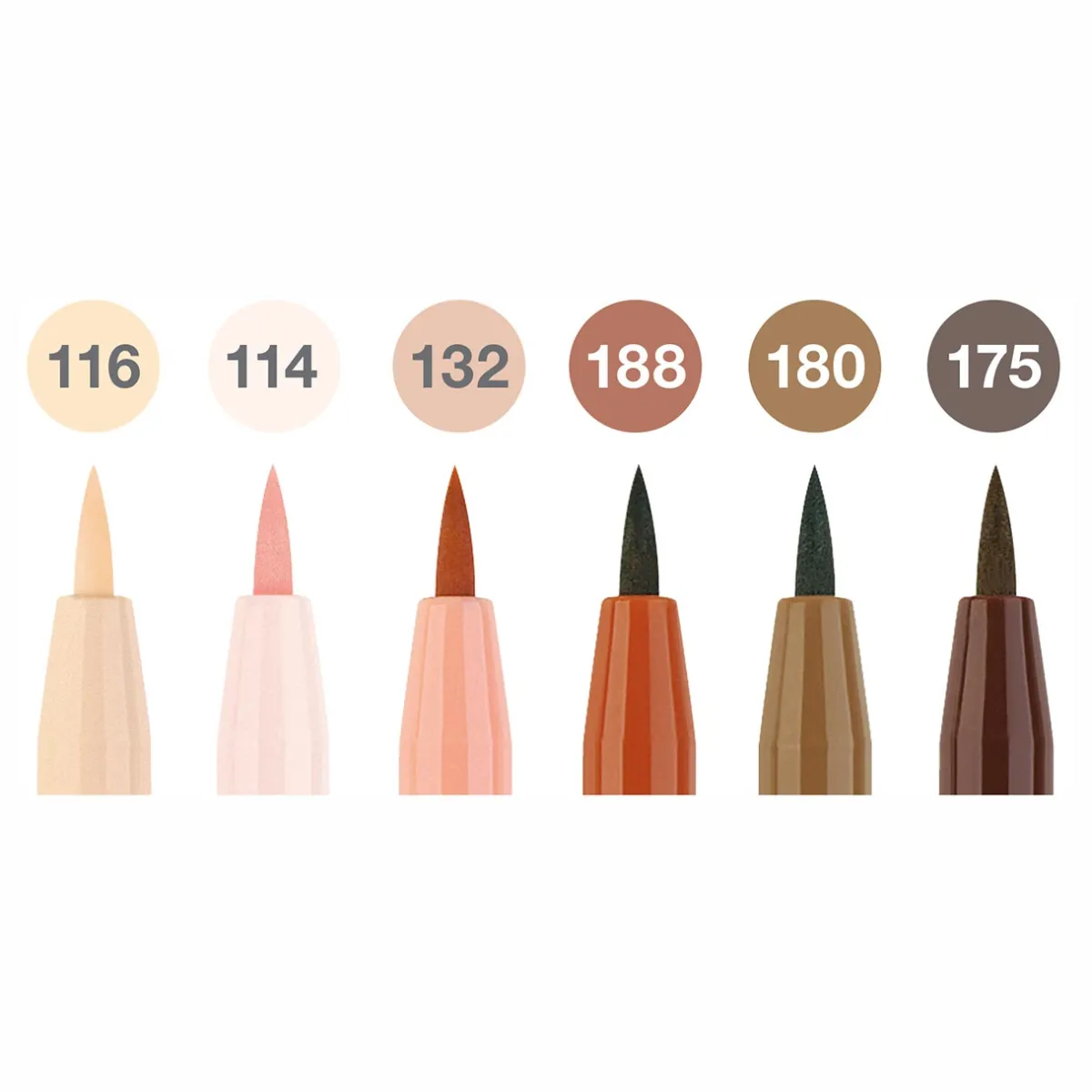 Levenger Fine Art Supplies|Faber-Castell*Faber-Castell Portrait Pitt Artist Brush Pens (set of 6)