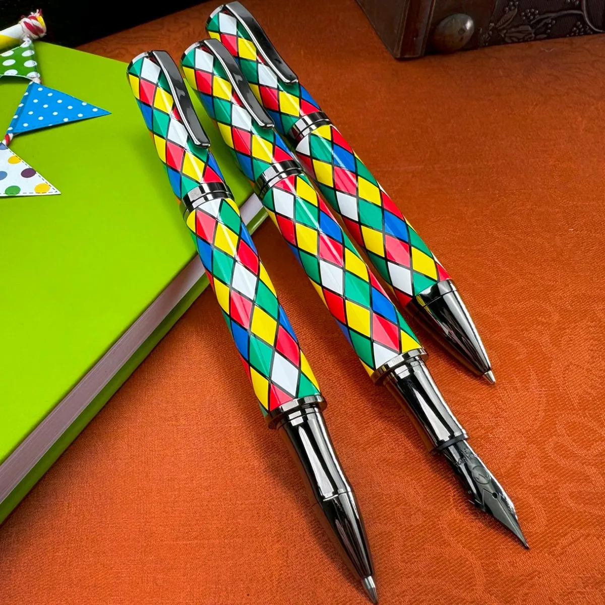 Levenger Fountain Pens|Monteverde*Monteverde Regatta Harlequin Fountain Pen
