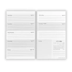 Levenger Planners & Agendas|Desk Pad & Card Planners*Nantucket Note Card Box with 2026 Calendar Cards