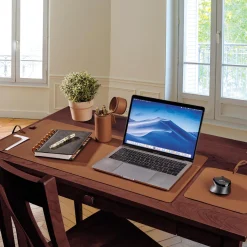 Levenger Tech Essentials|Workspace Organizers*Rollaway Leather Desk Mat Kit