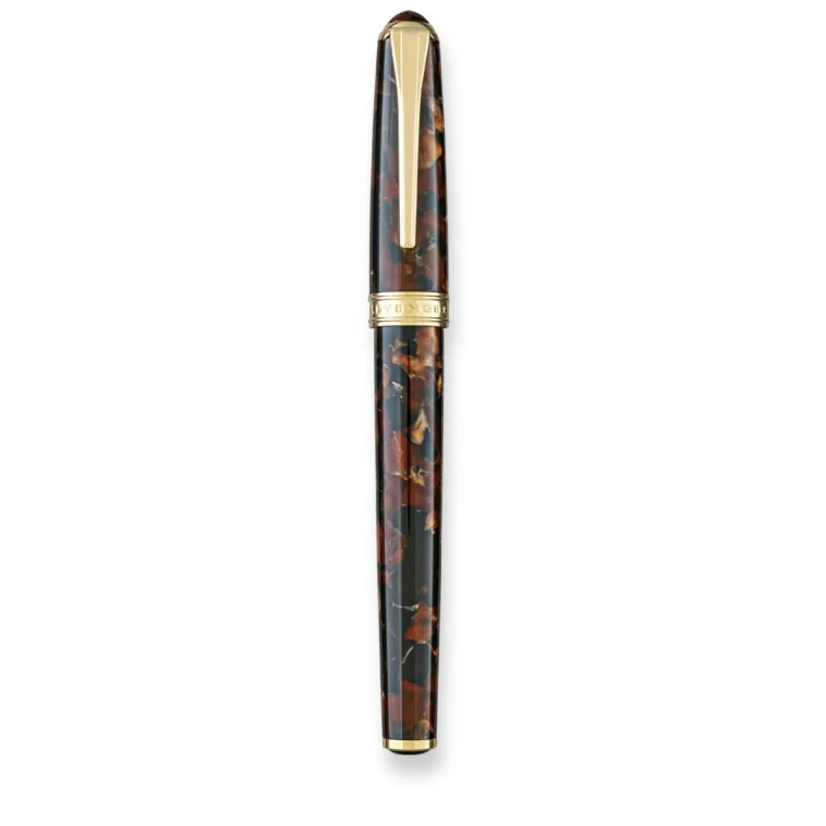 Levenger Levenger Pens|True Writers*True Writer Classic Golden Dark Tortoise Fountain Pen