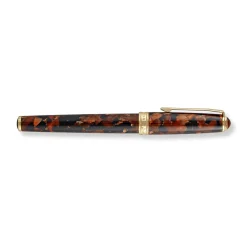 Levenger Levenger Pens|True Writers*True Writer Golden Dark Tortoise Fountain Pen Kit