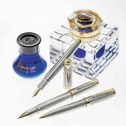 Levenger Levenger Pens|True Writers*True Writer Two-Tone Herringbone Anniversary Fountain Pen