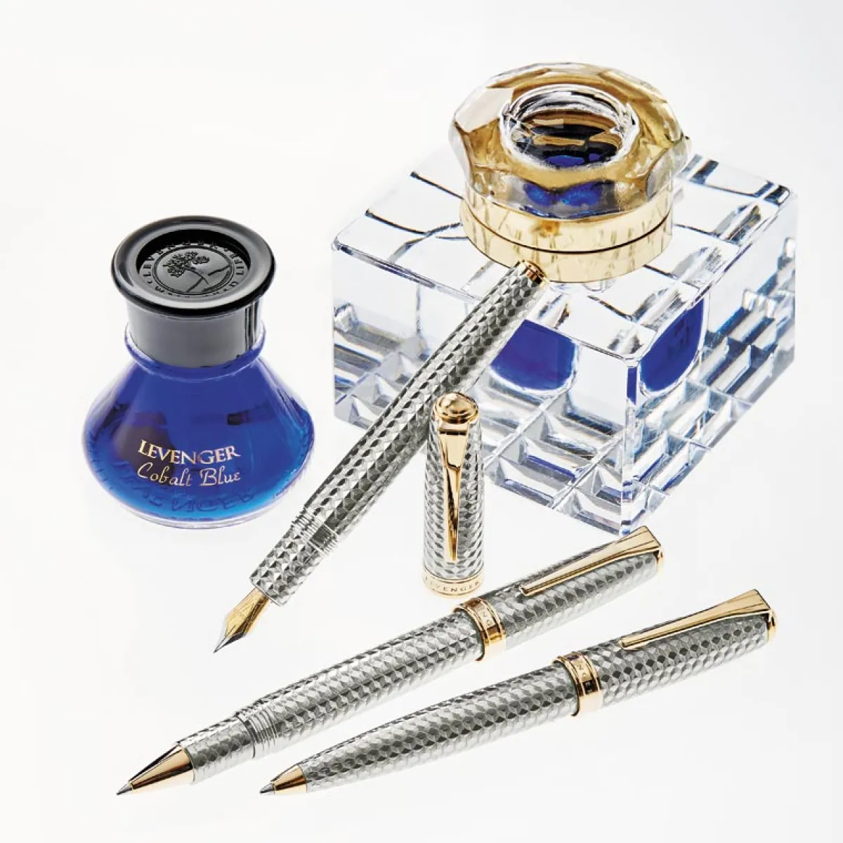 Levenger Levenger Pens|True Writers*True Writer Two-Tone Herringbone Anniversary Fountain Pen