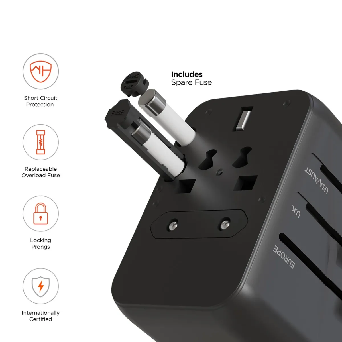Levenger Travel Bags & Accessories*Universal Traveler Adapter with USB C